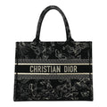 Dior Canvas Embroidered Medium New York Butterfly Book Tote Black
