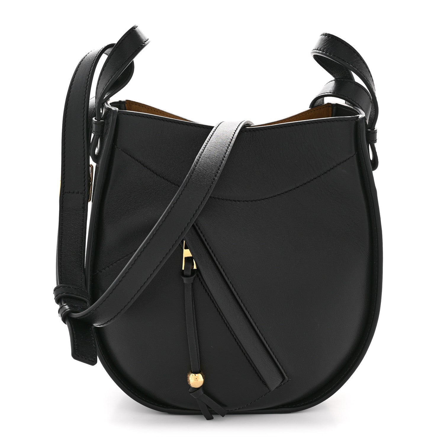 Loewe Calfskin Hammock Slice Bag Black