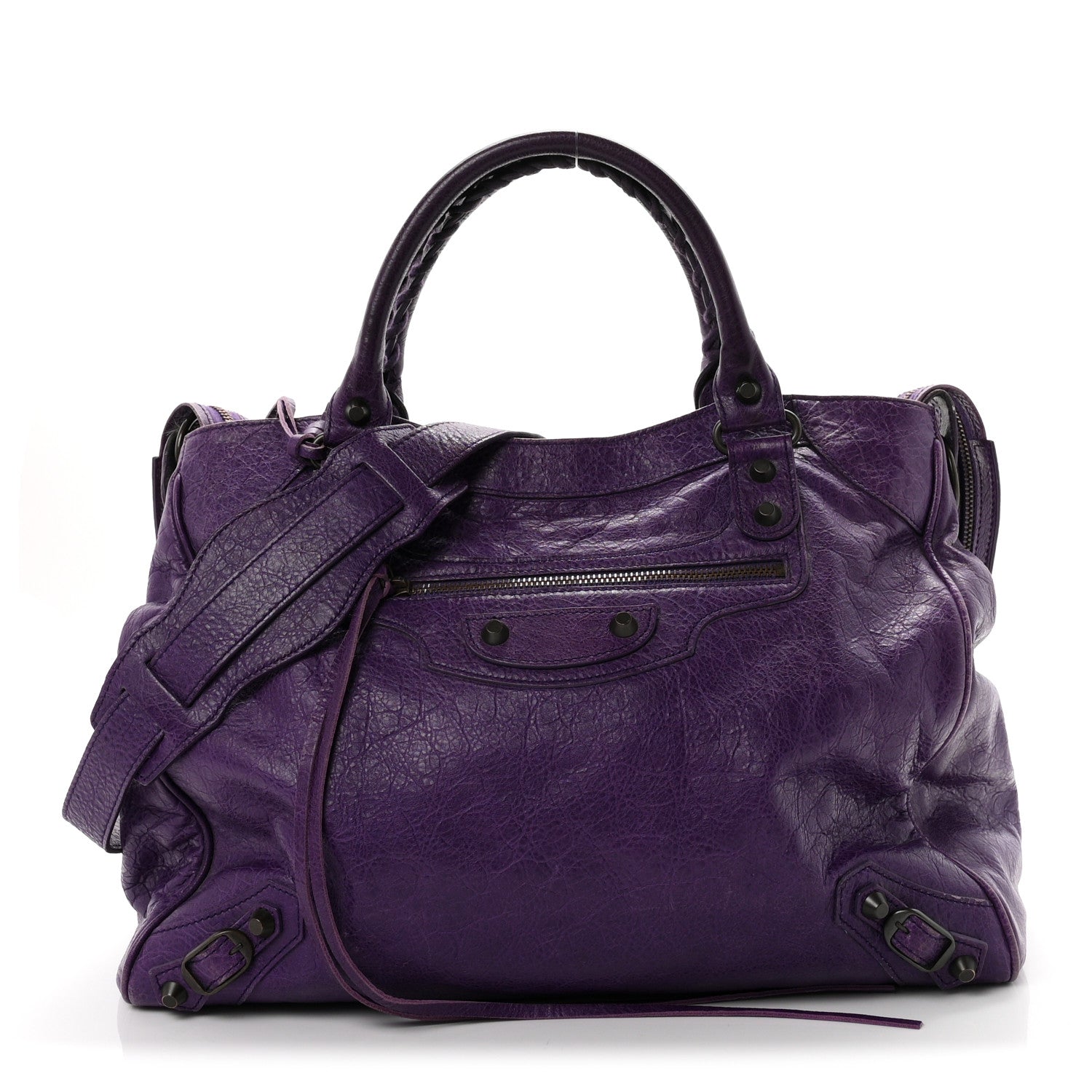 Balenciaga Agneau Classic Hardware Velo Dark Violet