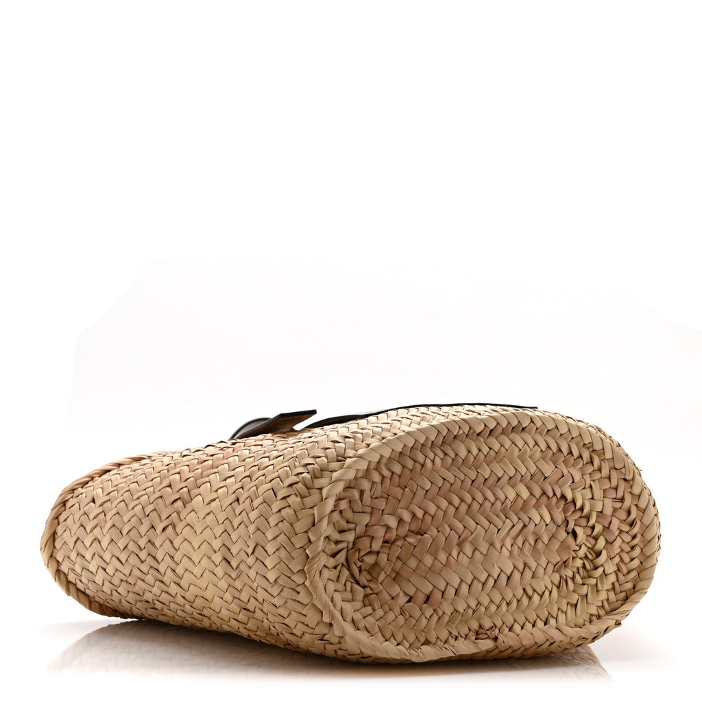 Loewe Raffia Basket Tote Bag Natural Tan