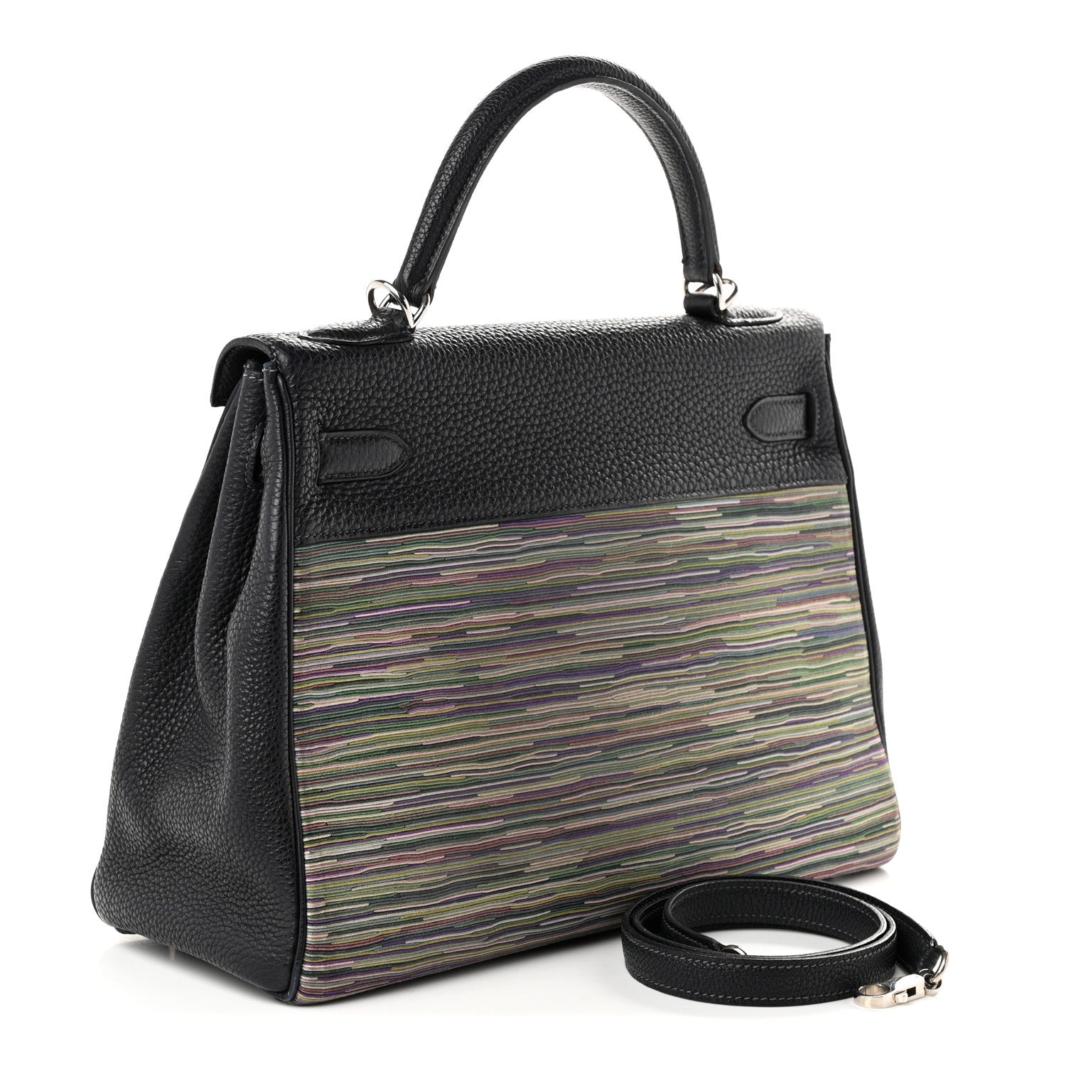 Hermès Taurillon Clemence Vibrato Kelly Retourne 32 Bleu Indigo