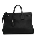 Saint Laurent Grained Calfskin Large Souple Sac De Jour Black