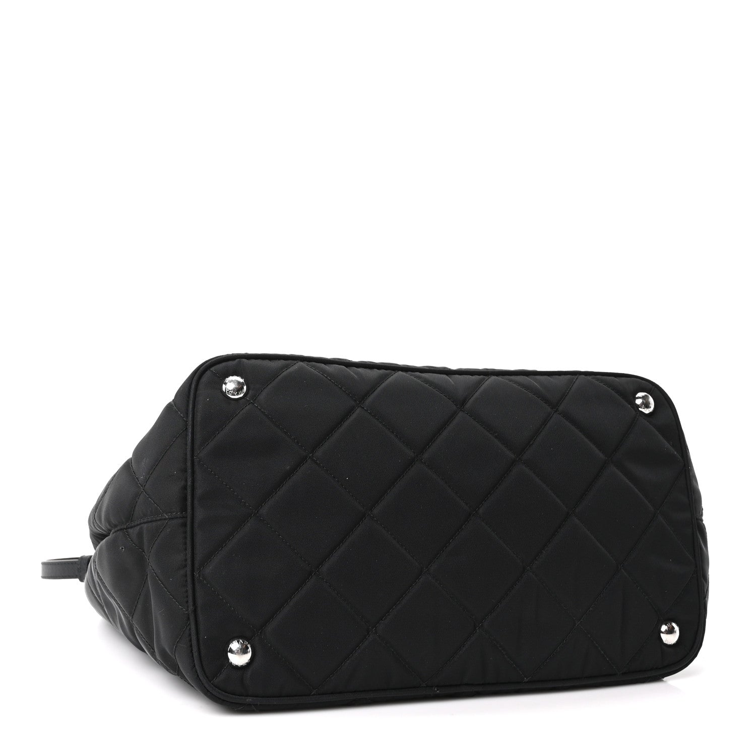 Prada Nylon Tessuto Impuntu Quilted Tote Black