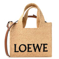Loewe X PAULA'S IBIZA Raffia Small Font Tote Natural Tan