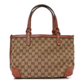 Gucci Monogram Small Craft Tote Brown