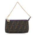 Fendi Zucca Spalmati Pochette Tobacco Viola