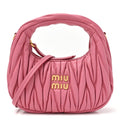 Miu Miu Nappa Matelasse Mini Wander Hobo Pink