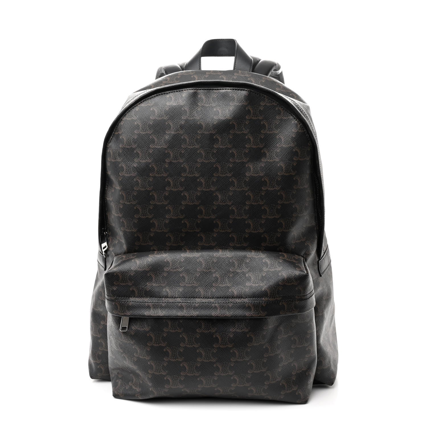 Celine Triomphe Canvas Calfskin Backpack Black