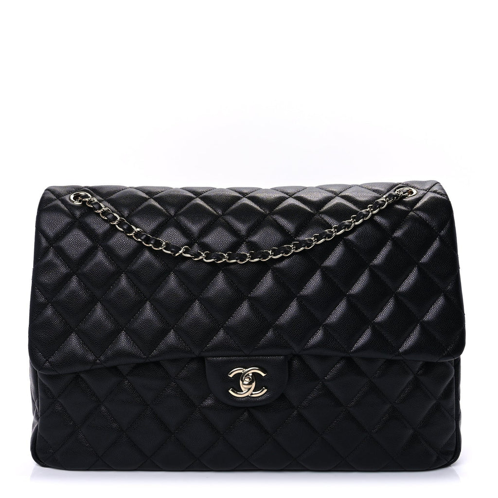 Chanel Caviar Quilted XXL Travel Flap Bag Black