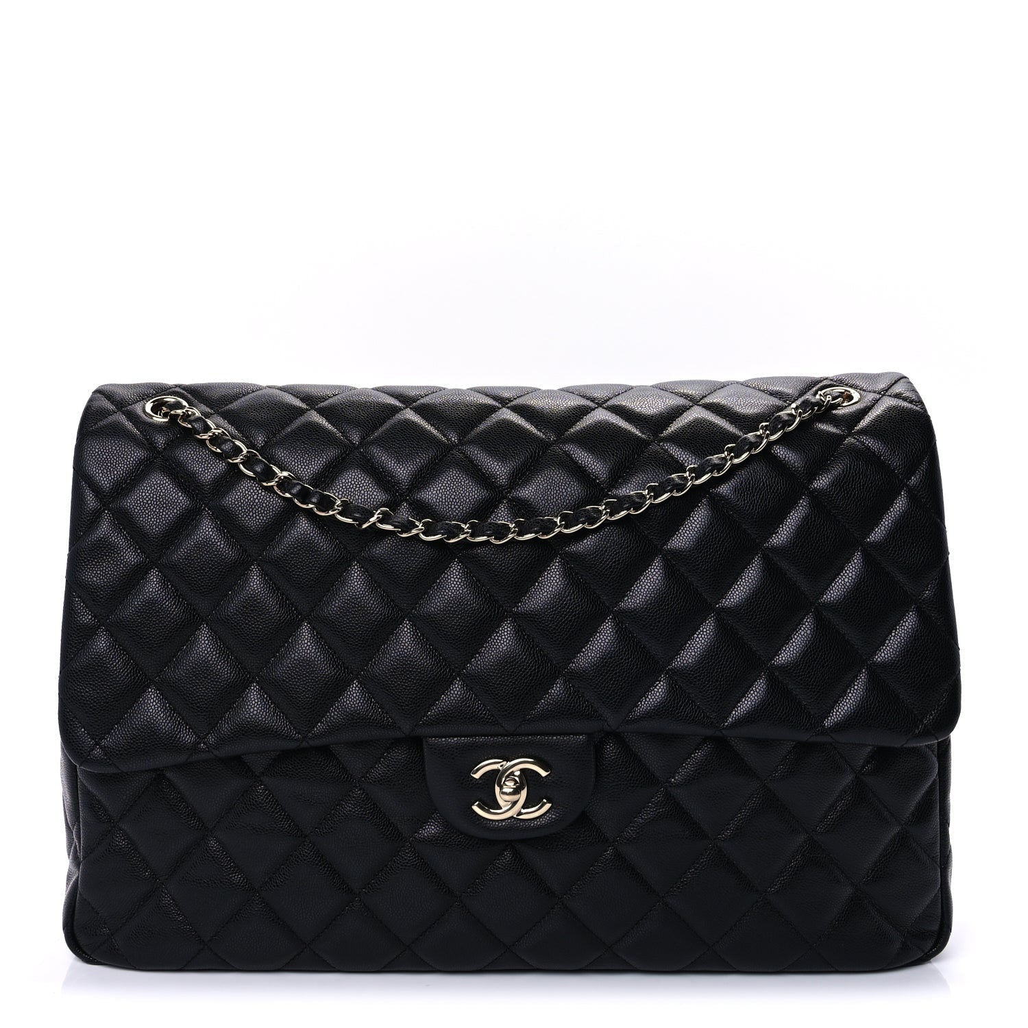 Chanel Caviar Quilted XXL Travel Flap Bag Black