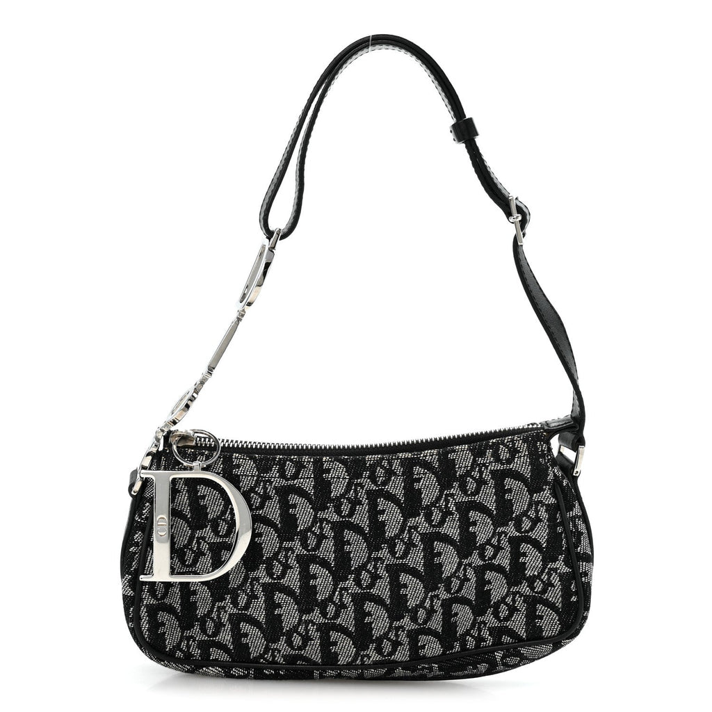 Dior Monogram Shoulder Bag Pochette Blue