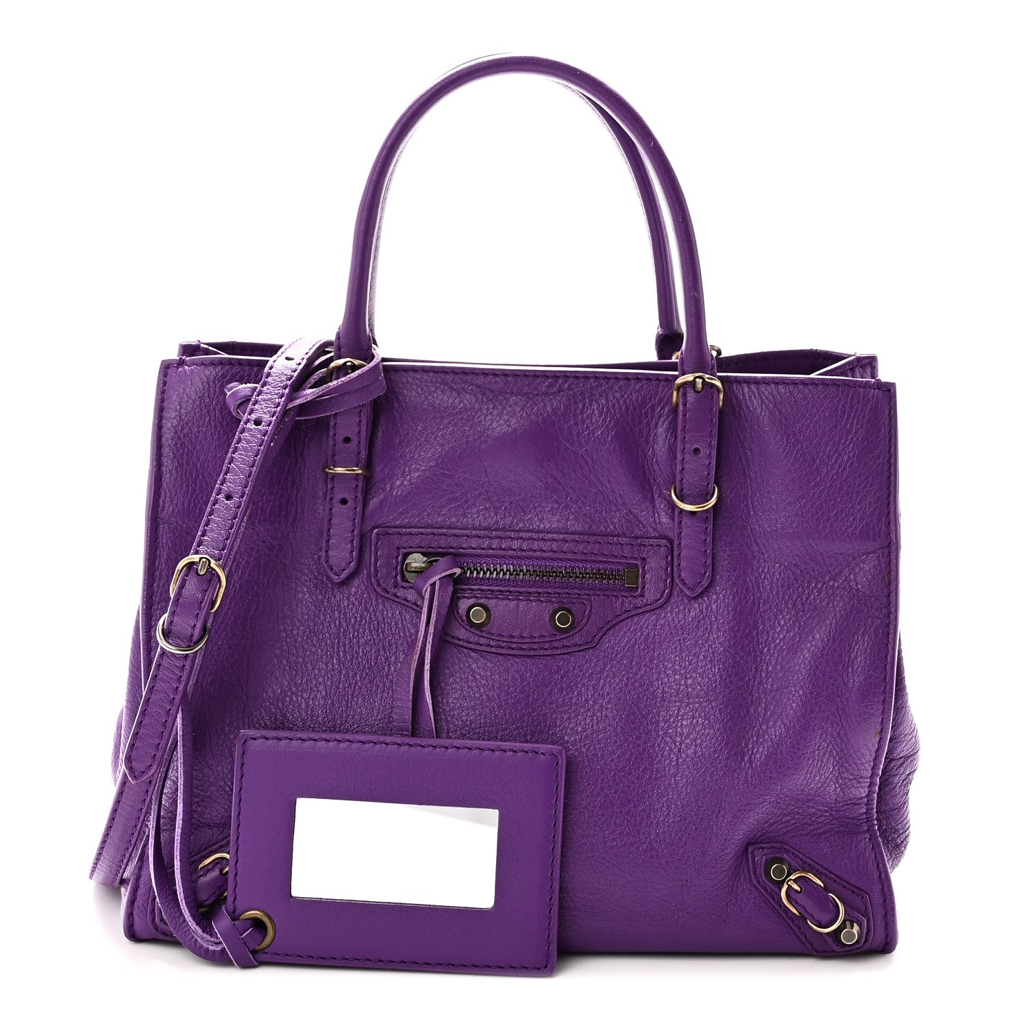 Balenciaga Calfskin Papier Mini A4 Purple