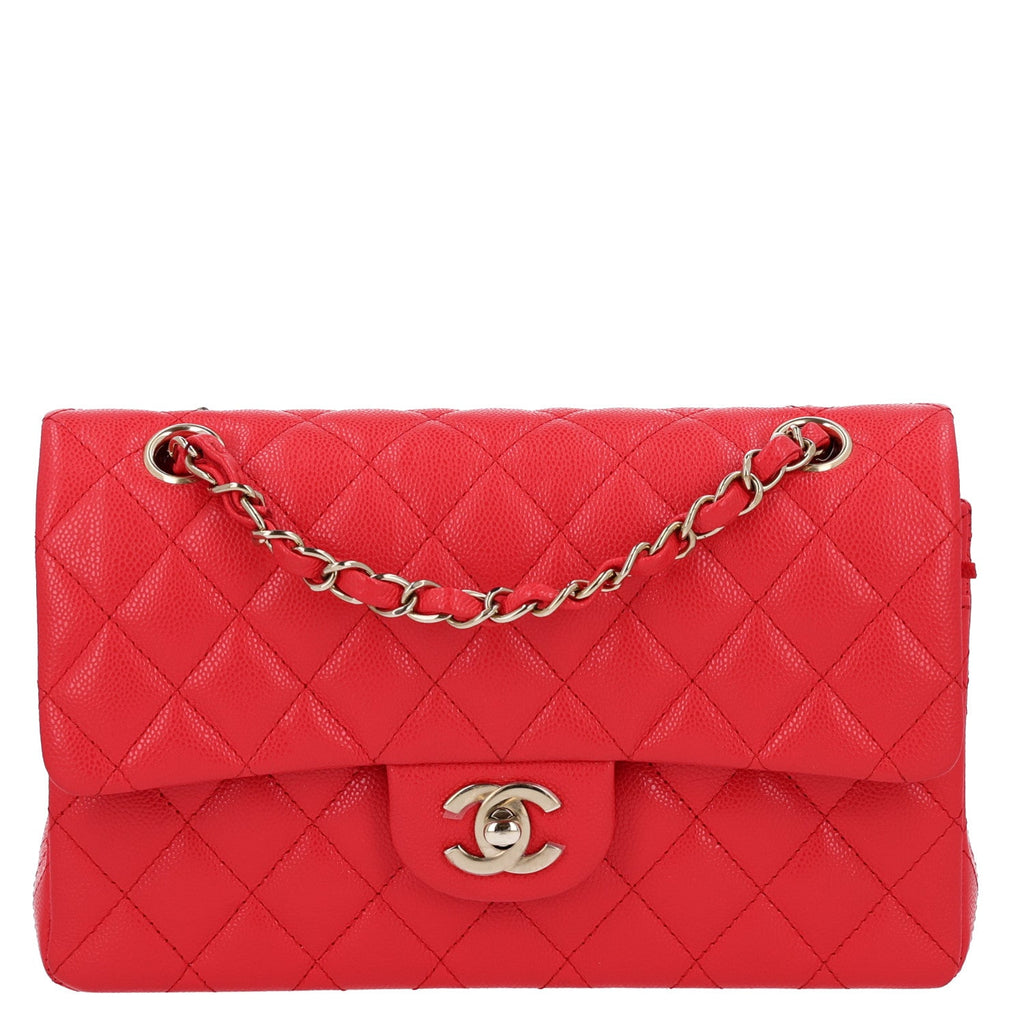 Chanel Caviar Quilted Small Double Flap Red