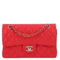 Chanel Caviar Quilted Small Double Flap Red
