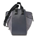 Loewe Calfskin Suede Medium Hammock Shoulder Bag Grey Black