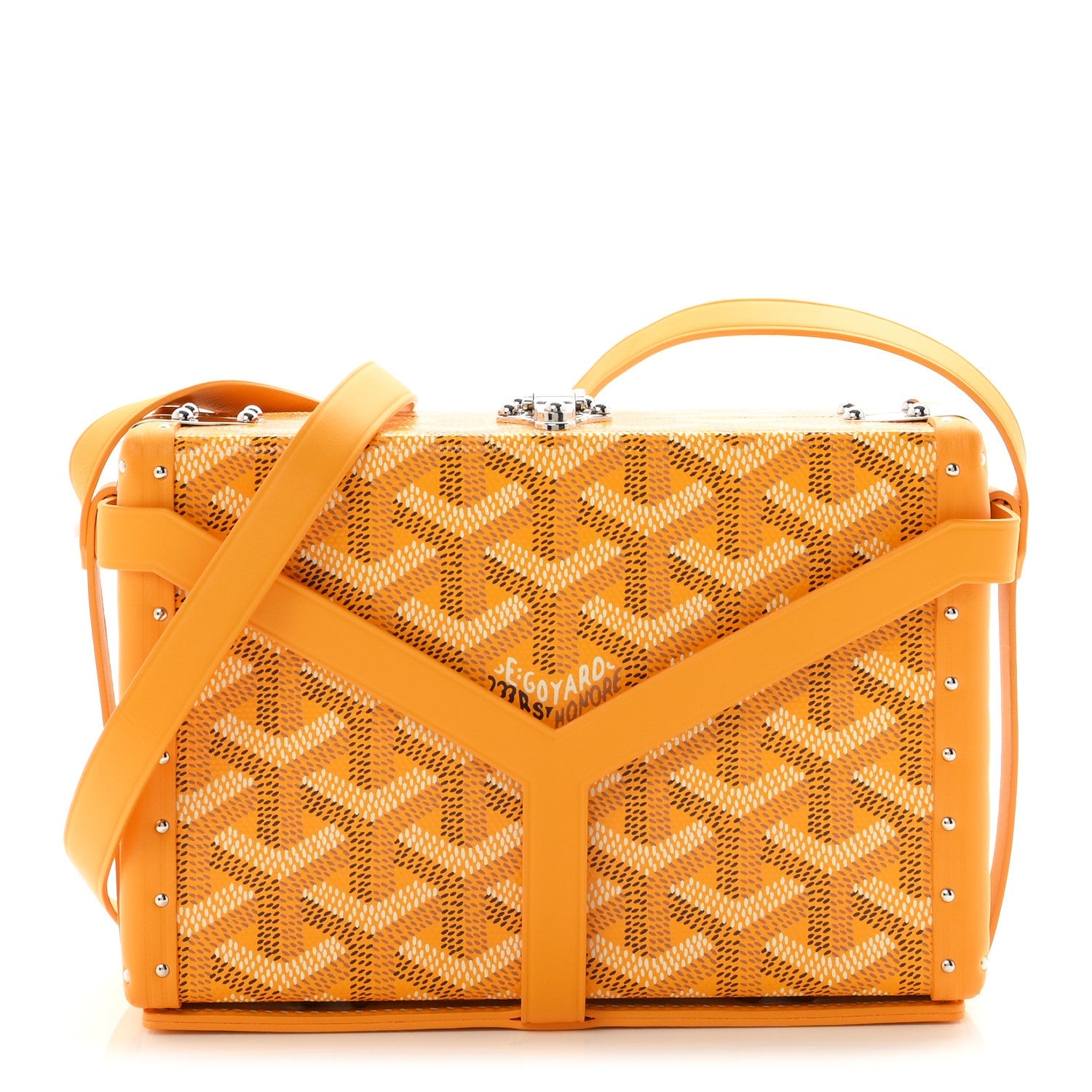 Goyard Goyardine Minaudiere Trunk Bag Yellow