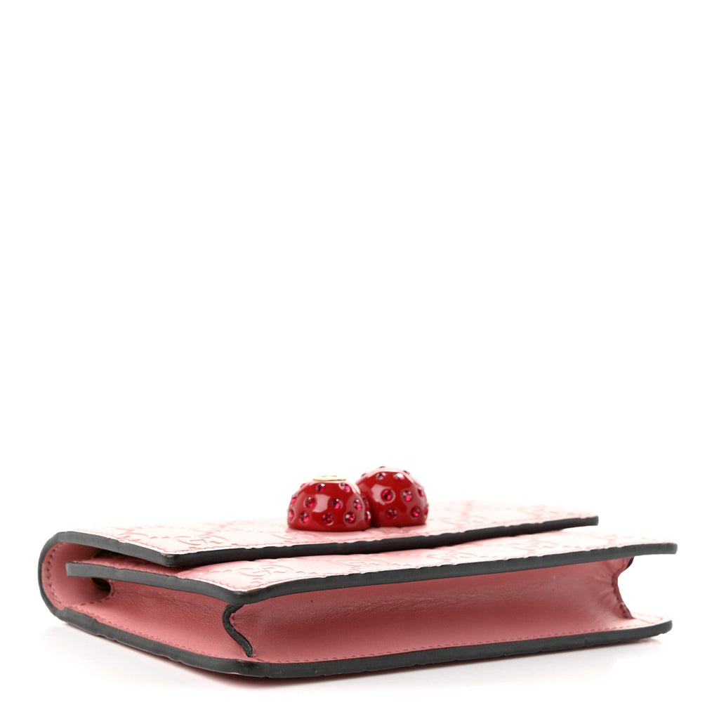 Gucci Guccissima Mini Cherry Chain Bag Rose
