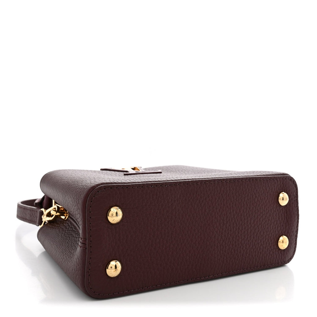 Louis Vuitton Taurillon Ostrich Mini Capucines Bordeaux