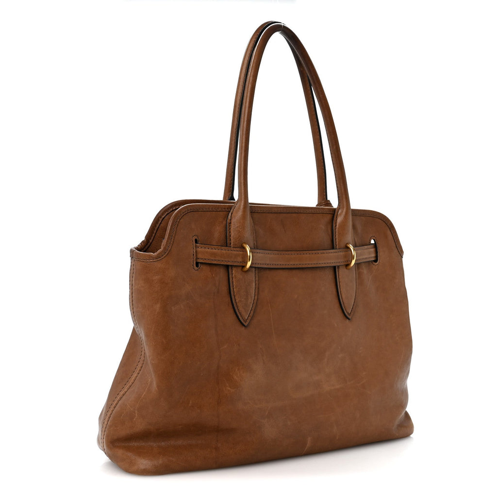 Miu Miu Nappa Aviator Medium Aventure Bag Rovere
