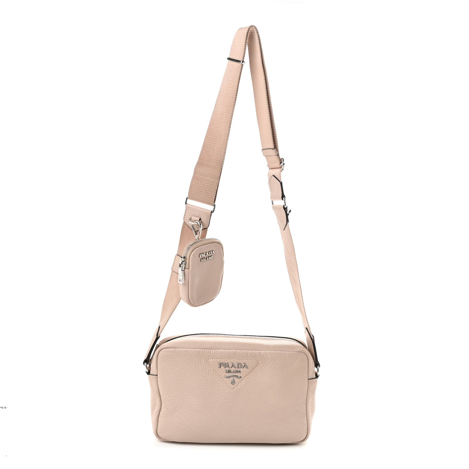 Prada Vitello Daino Crossbody Ninfea