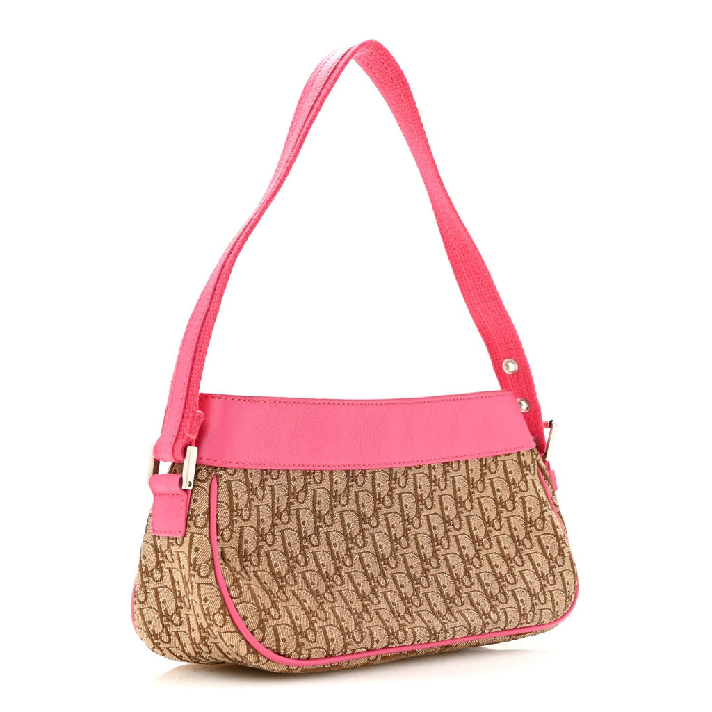 Dior Monogram Street Chic Shoulder Bag Pink Beige