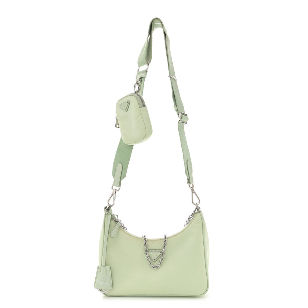 Prada Re-Nylon Saffiano Re-Edition 2005 Shoulder Bag Acqua