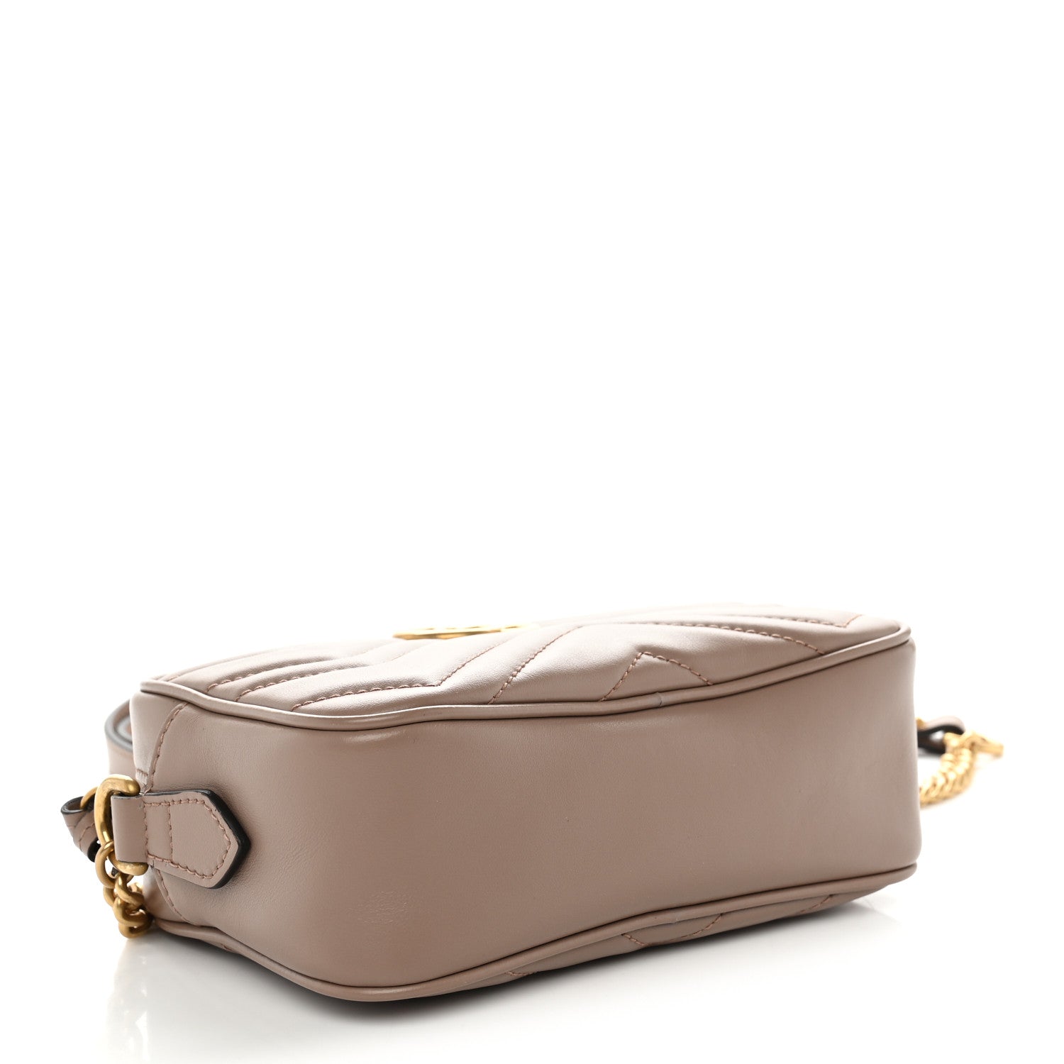 Gucci Calfskin Matelasse Mini GG Marmont Camera Bag Porcelain Rose