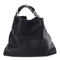 Gucci Calfskin Large Horsebit Chain Hobo Black