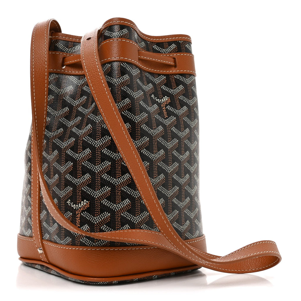 Goyard Goyardine Petit Flot Bucket Bag PM Black Gold