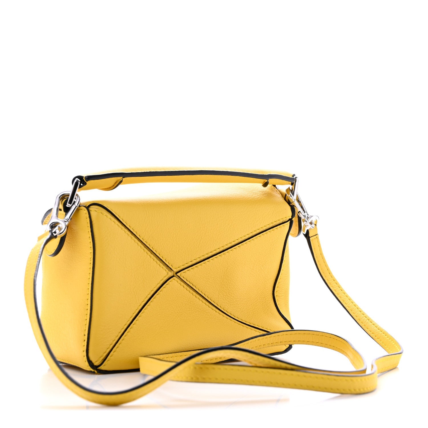 Loewe X SPIRITED AWAY Calfskin Totoro Mini Puzzle Bag Yellow