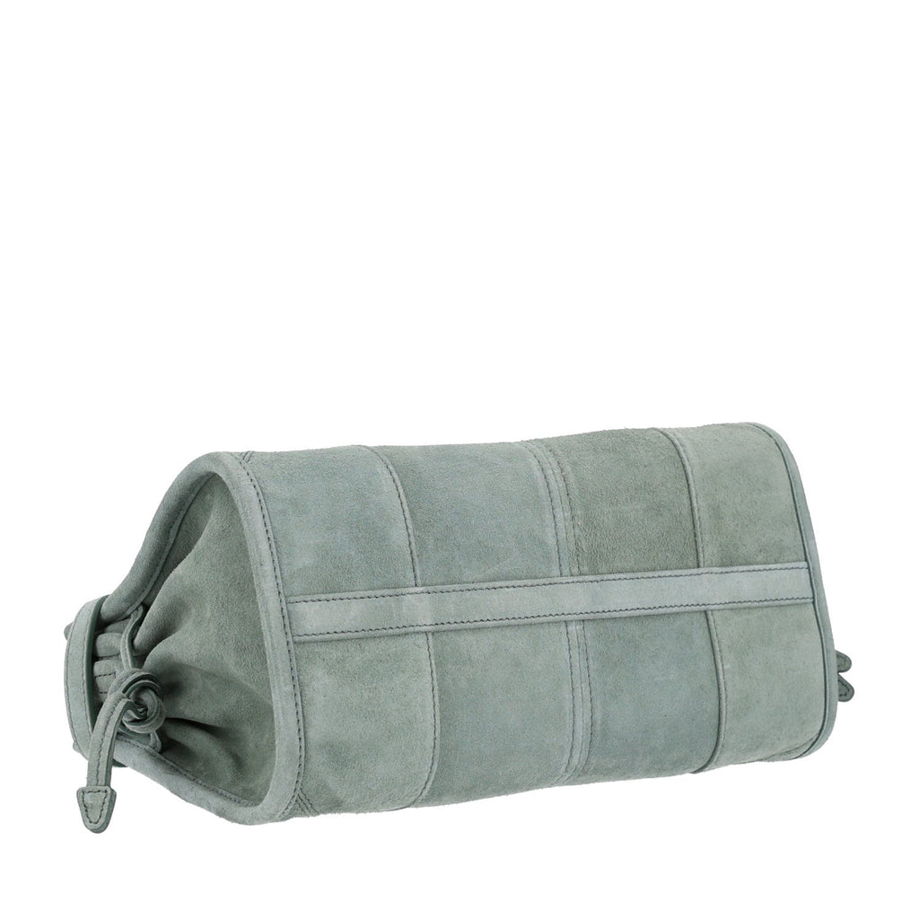 Prada Scamosciato Triangle Small Bonnie Shoulder Bag Salvia