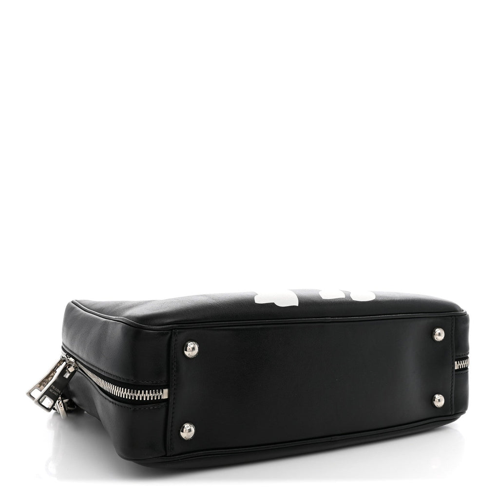 Prada City Calf Dinosaur Bauletto Black