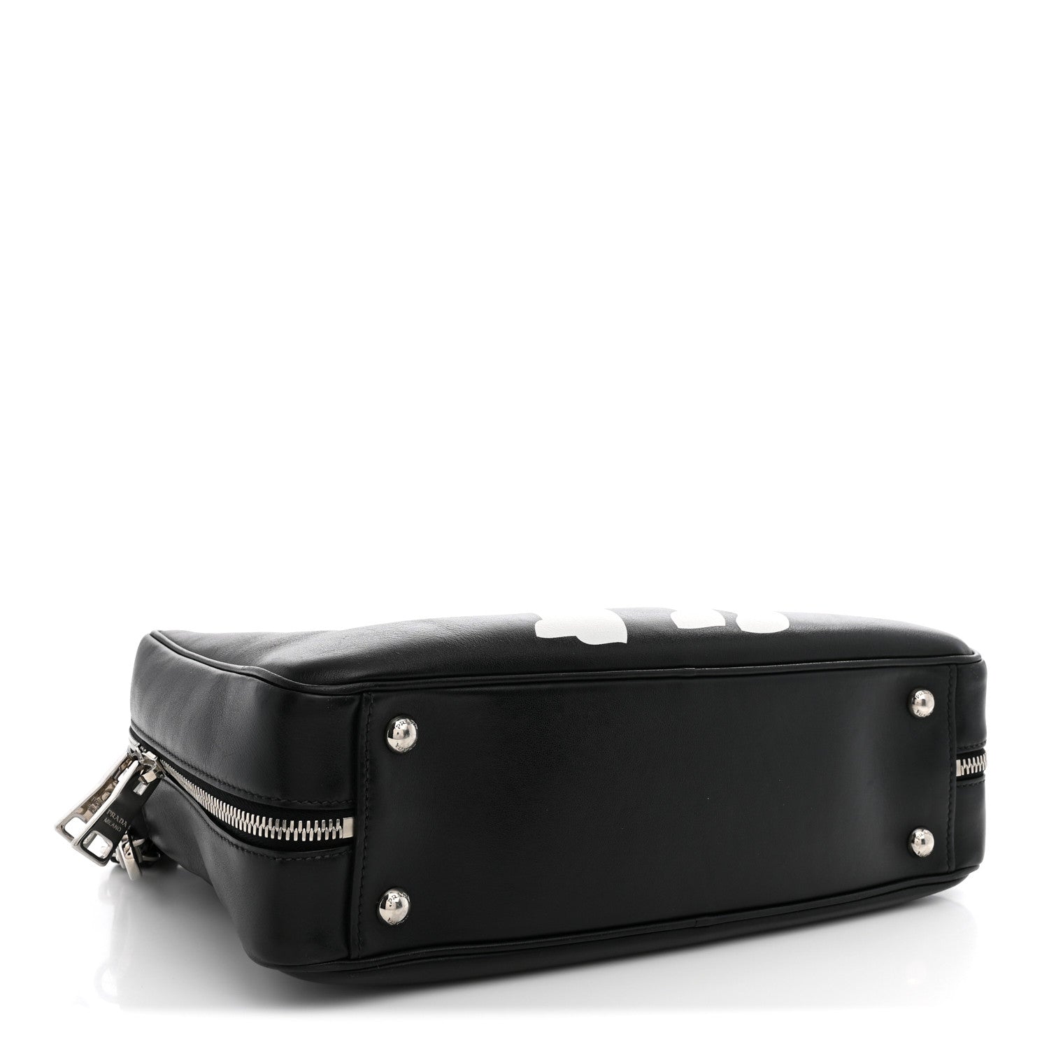 Prada City Calf Dinosaur Bauletto Black