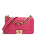 Chanel Lambskin Quilted Medium Boy Flap Pink