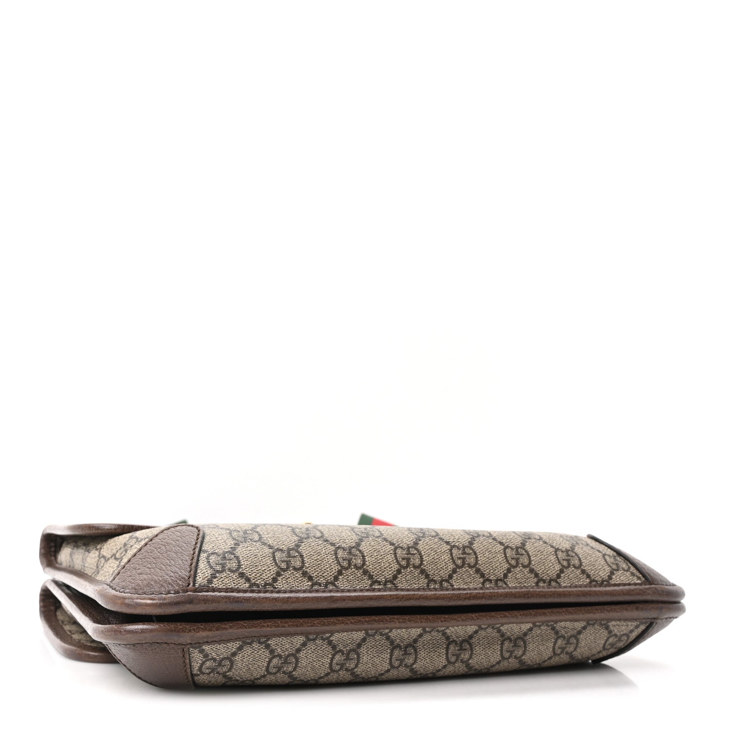 Gucci GG Supreme Monogram Web Neo Vintage Double Flap Messenger Bag Beige New Acero