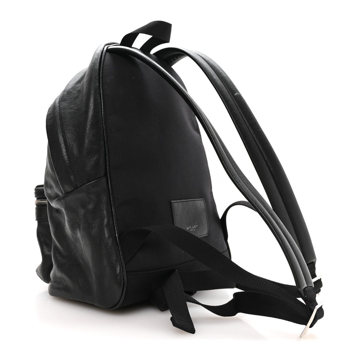 Saint Laurent Sheepskin Love Appliqué Mini City Backpack Black