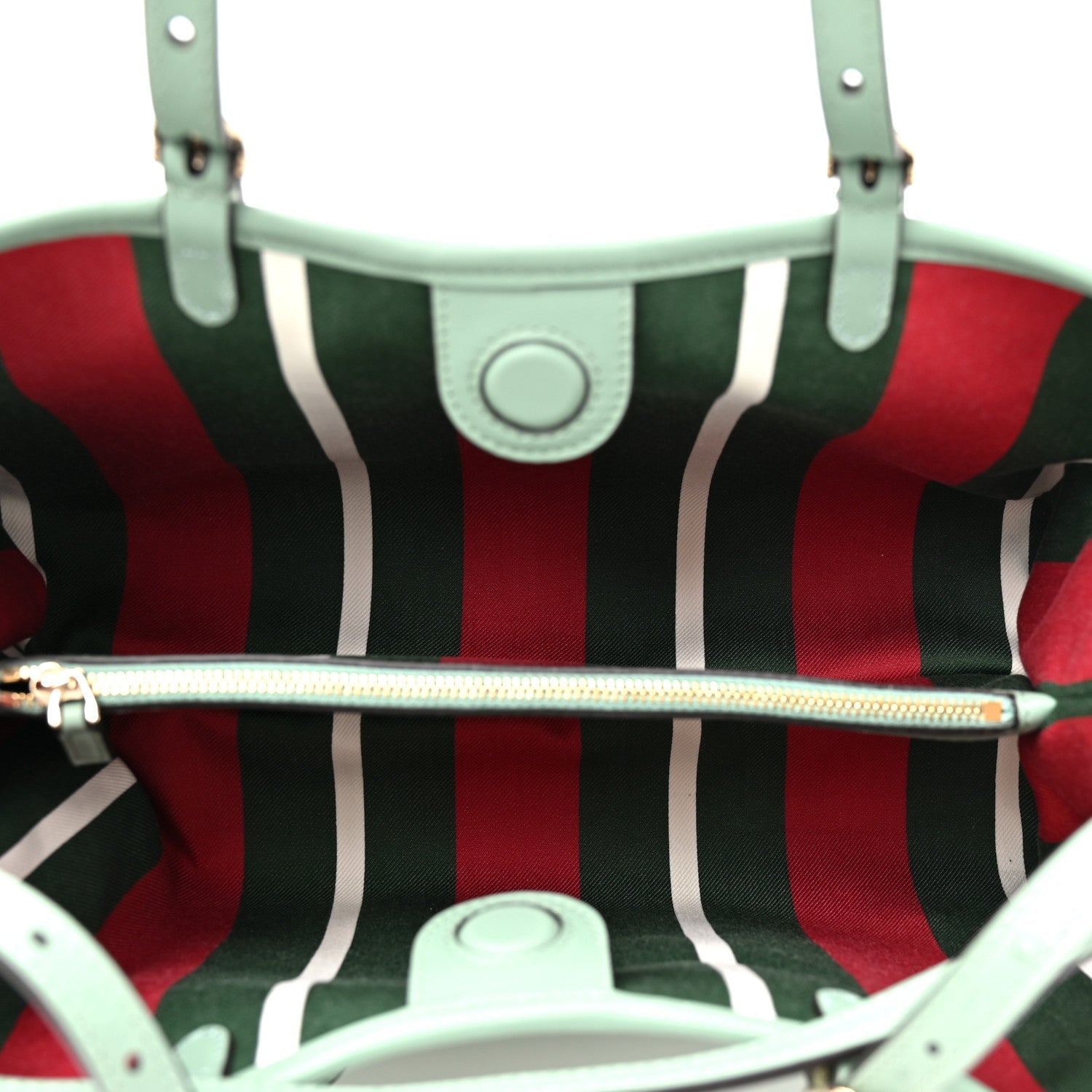 Gucci GG Supreme Monogram Emblem Medium Tote Bag Sage Green