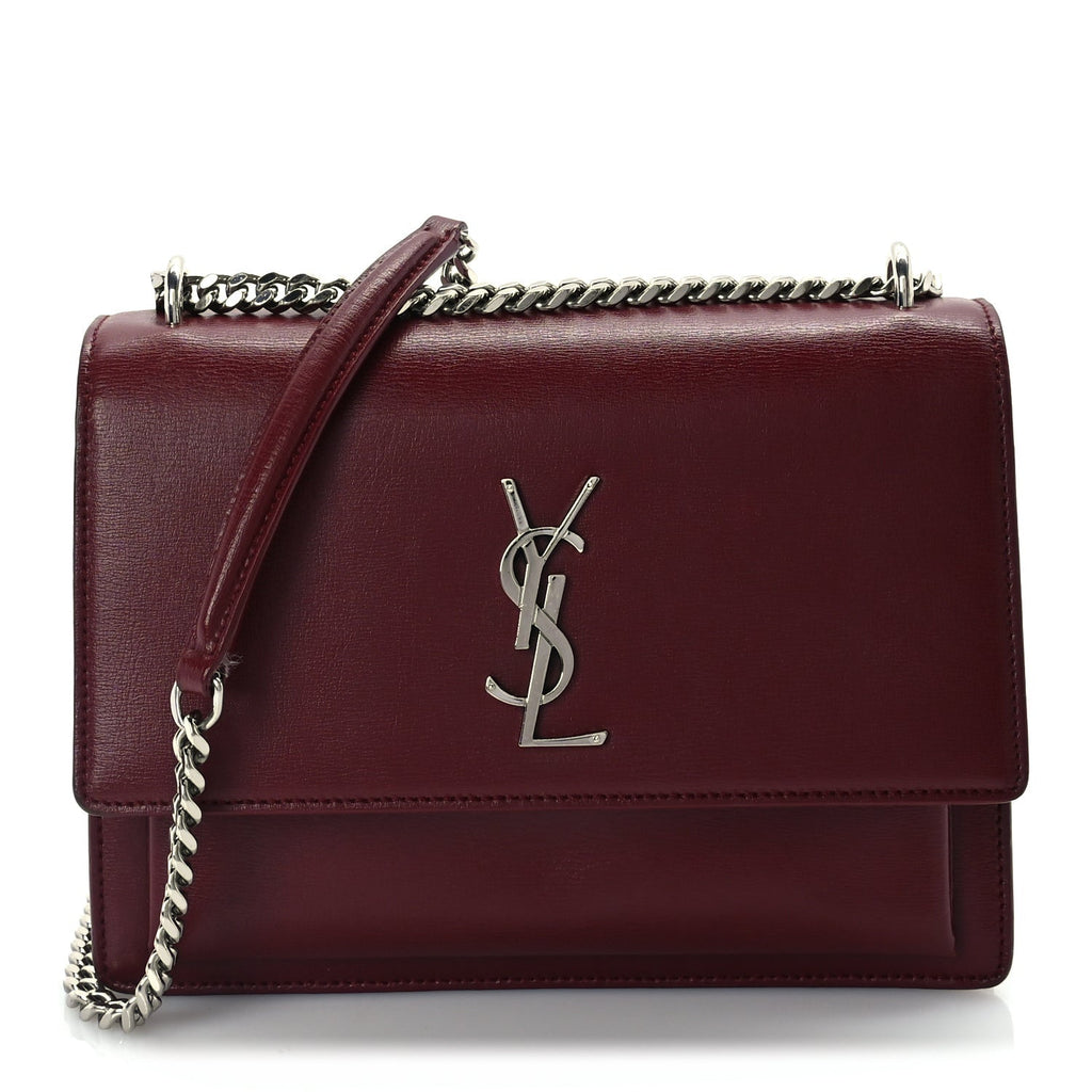 Saint Laurent Calfskin Medium Monogram Sunset Palissandre