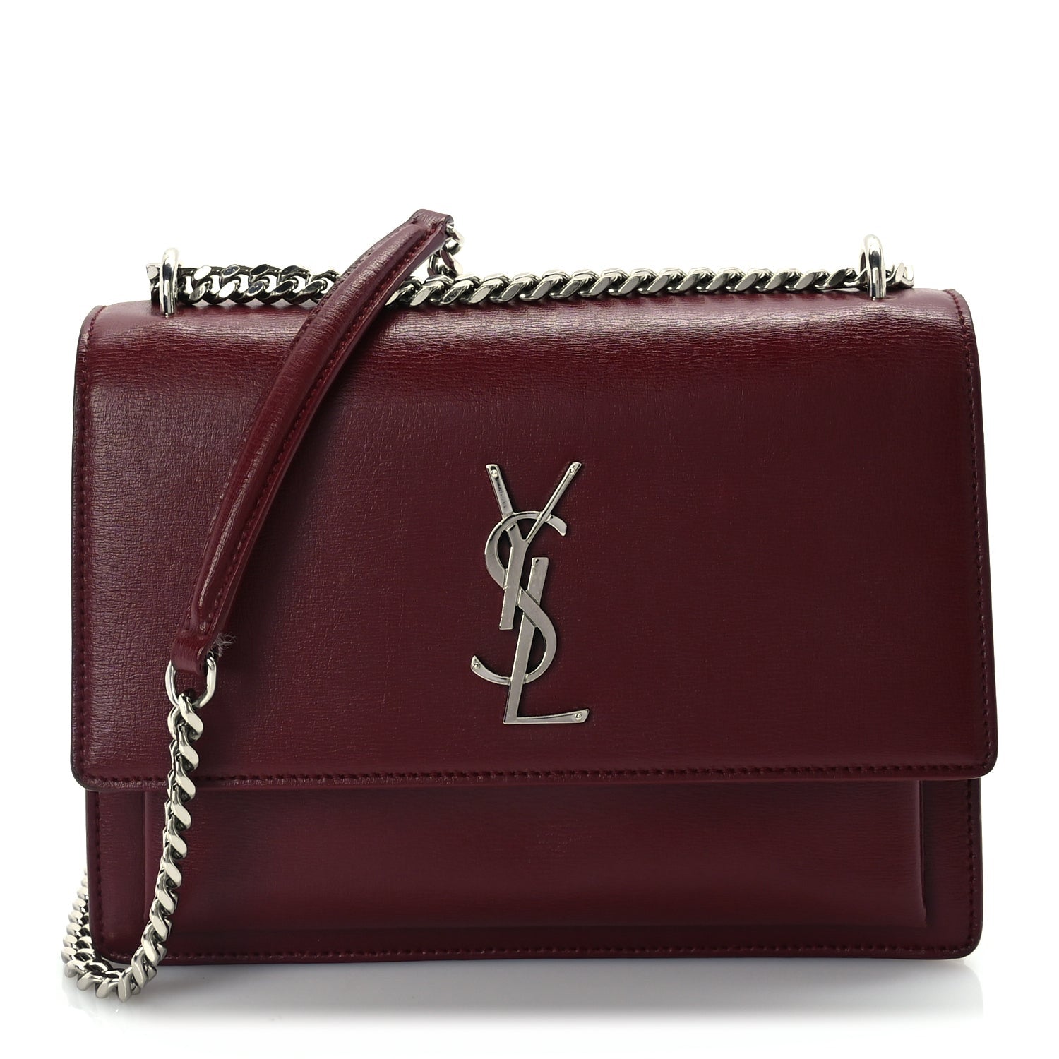 Saint Laurent Calfskin Medium Monogram Sunset Palissandre