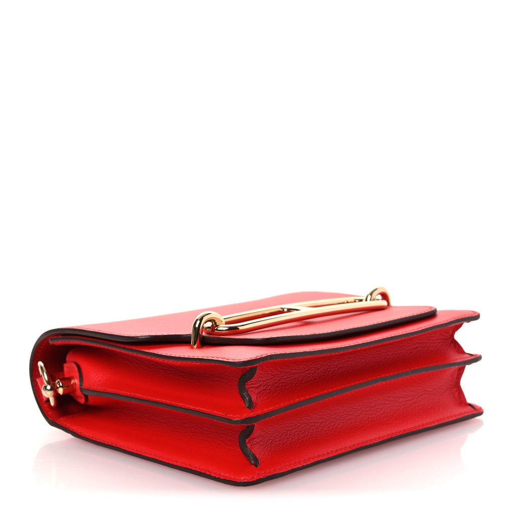 Hermès Evercolor Mini Sac Roulis Rouge De Coeur