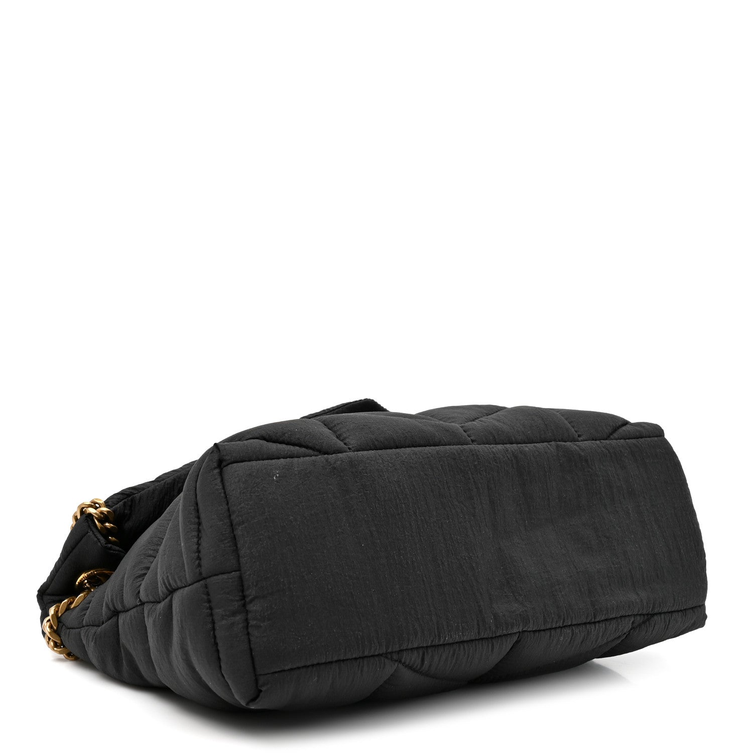 Saint Laurent Nylon Quilted Small Loulou Puffer Monogram Chain Satchel Black
