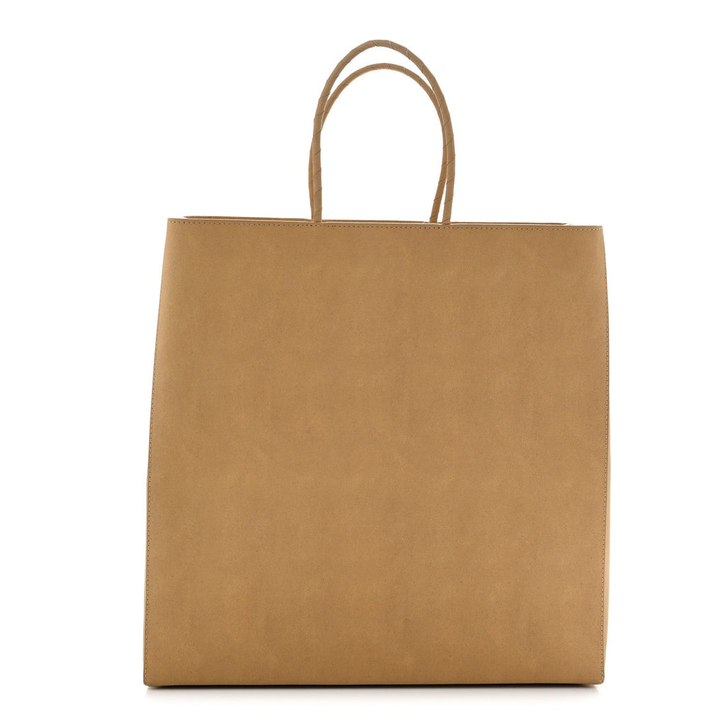 Bottega Veneta Calfskin Brown Bag Tote Kraft