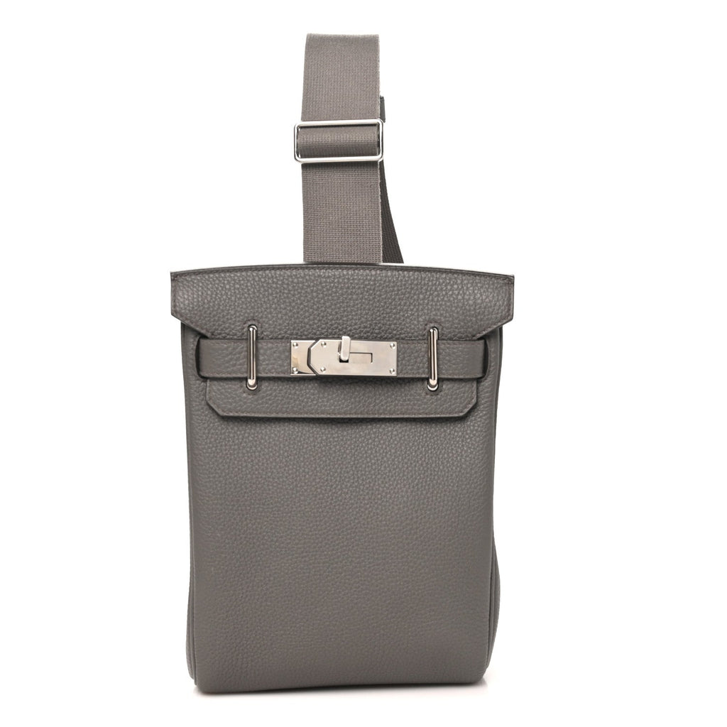 Hermès Togo Hac A Dos PM Backpack Gris Meyer
