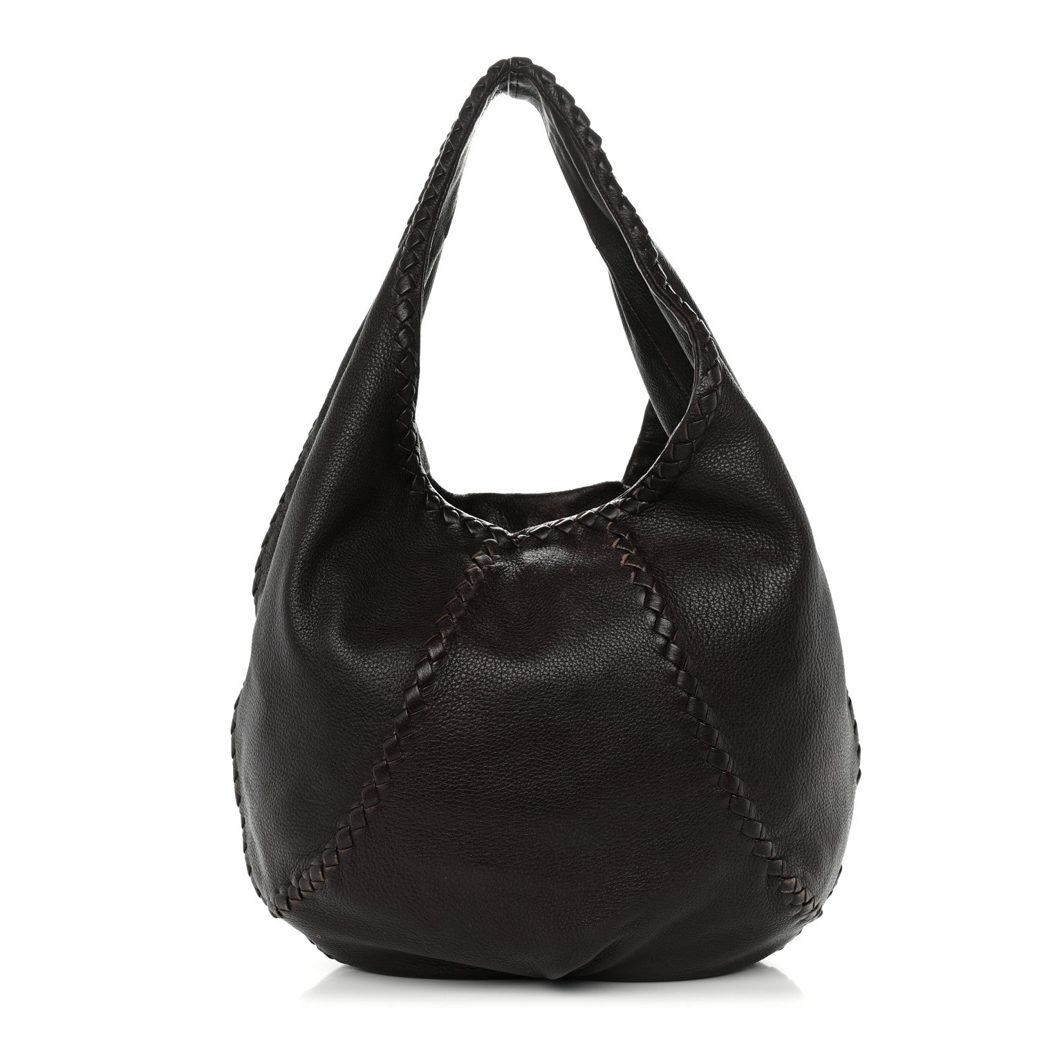 Bottega Veneta Cervo Deerskin Large Hobo Ebano