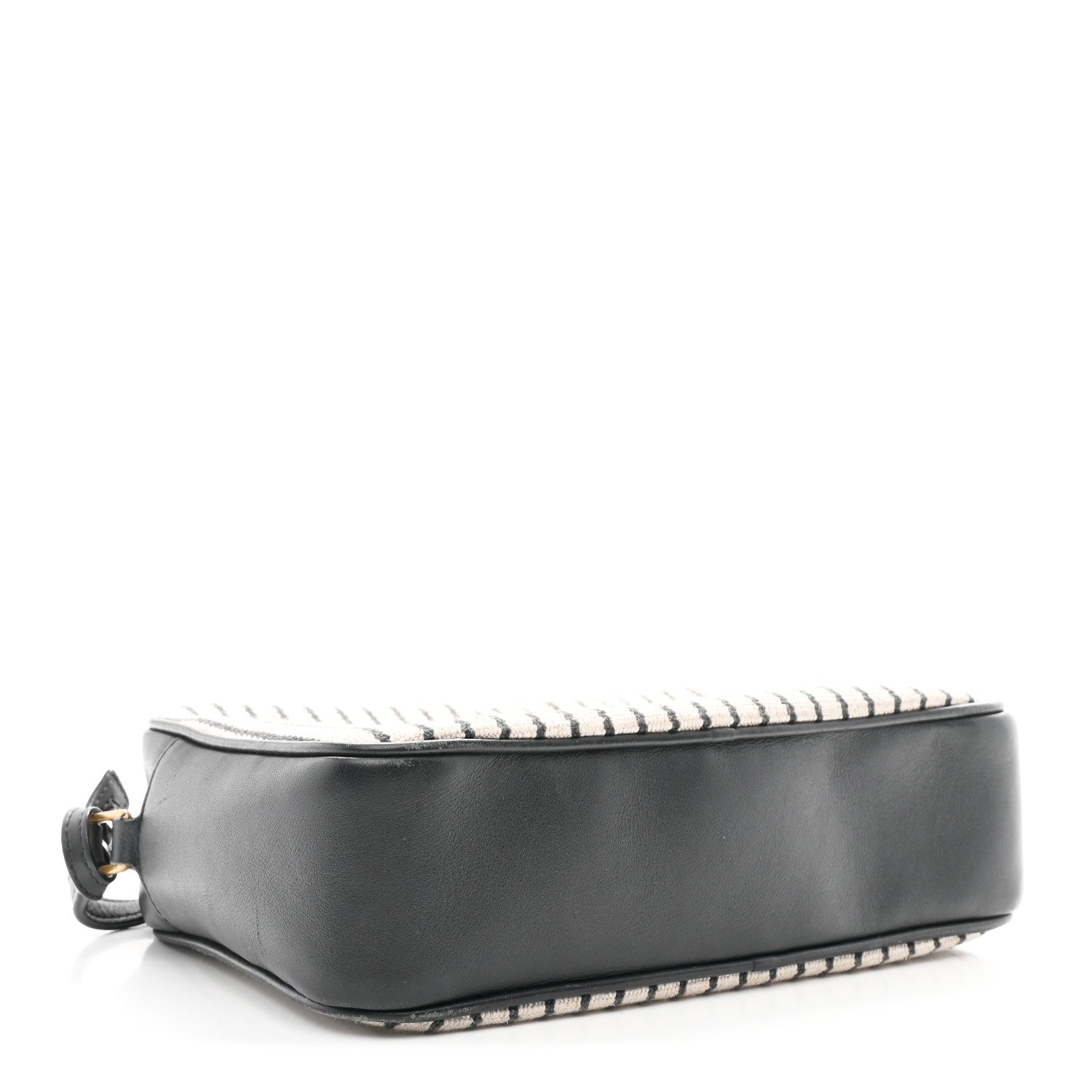 Saint Laurent Canvas Calfskin Monogram Lou Camera Bag Black Grey Cream