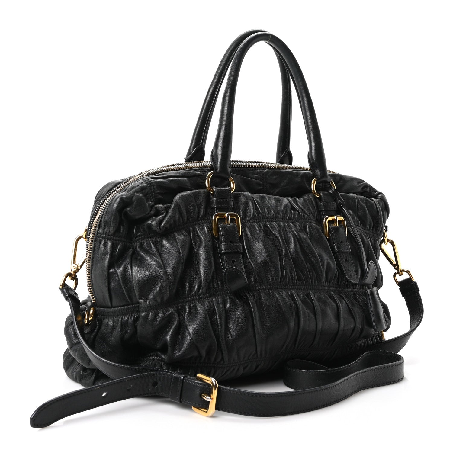 Prada Nappa Gaufre Tote Black