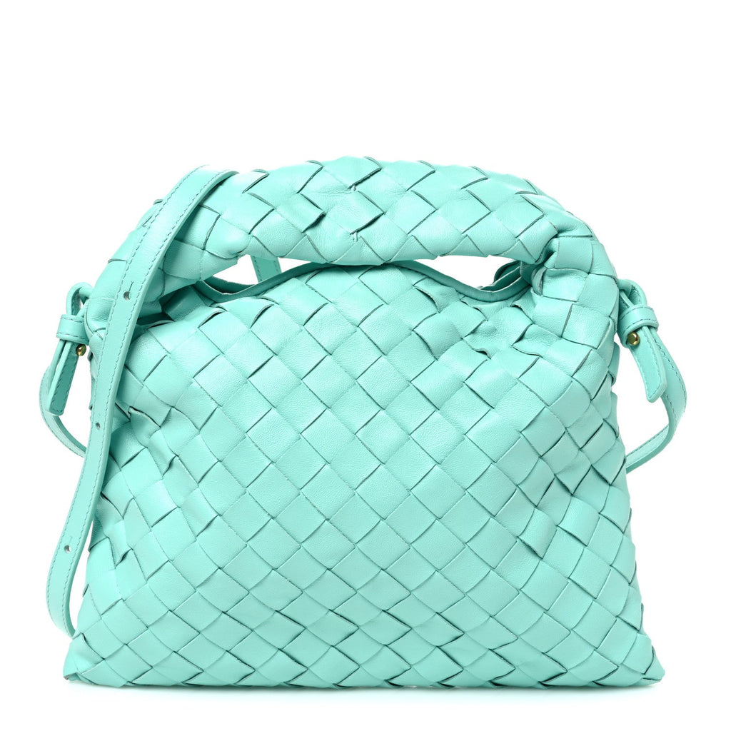 Bottega Veneta Calfskin Intrecciato Mini Hop Green Oasis
