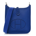 Hermès Taurillon Clemence Evelyne TPM Bleu Hydra