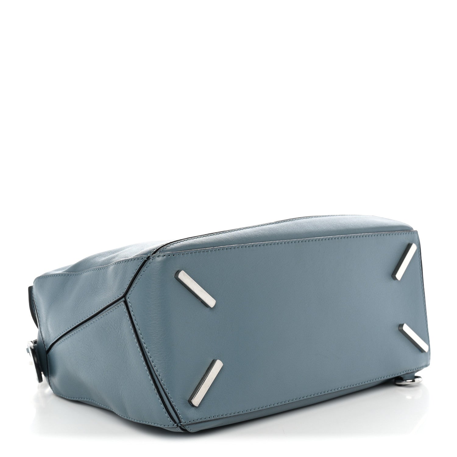 Loewe Calfskin Medium Puzzle Bag Stone Blue