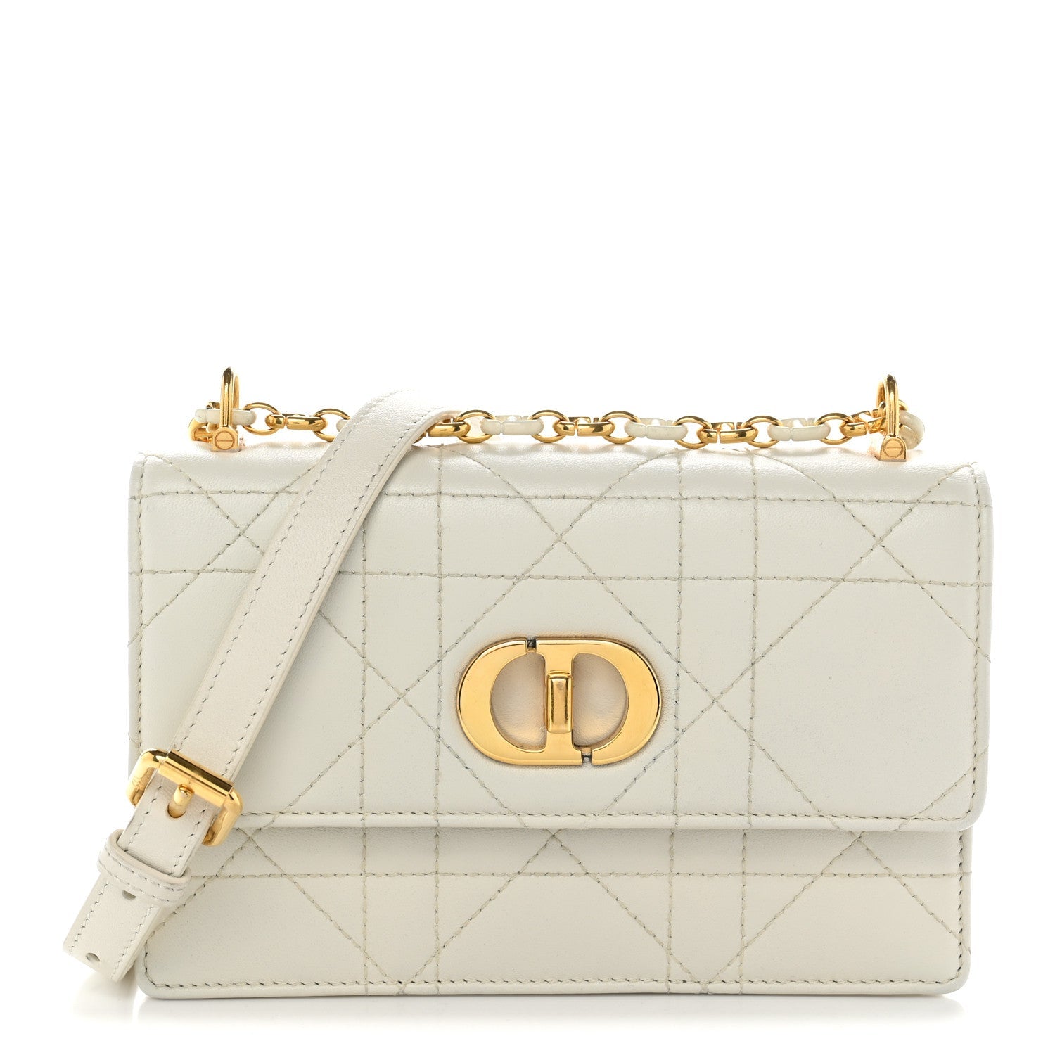 Dior Lambskin Macrocannage Mini Miss Caro Bag Latte